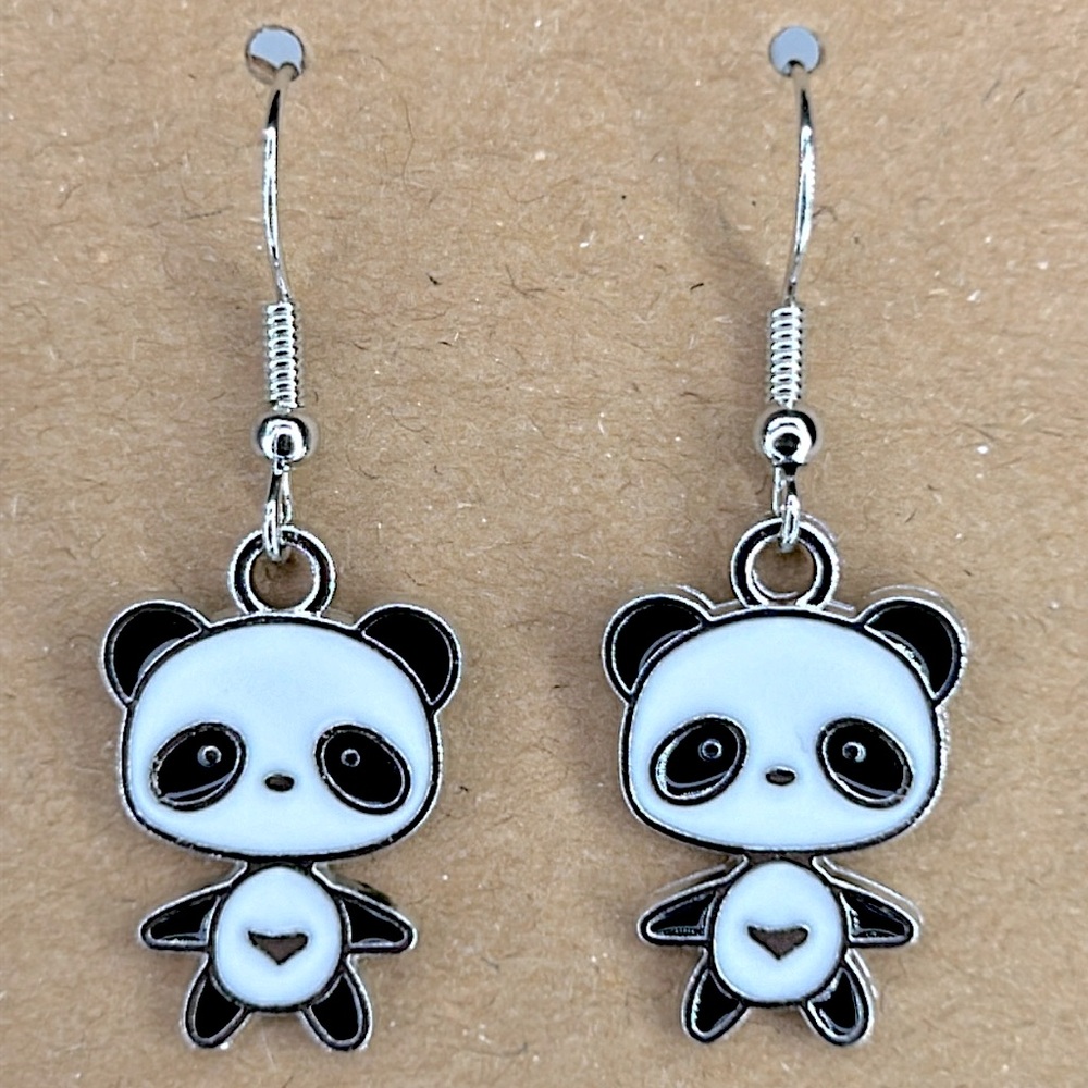 Cute Panda Enamel Charms Zinc Alloy Cartoon Fashion Jewelry